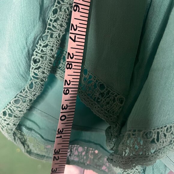 BCBGeneration Turquoise Lace Trim Romper – XS - Picture 6 of 9